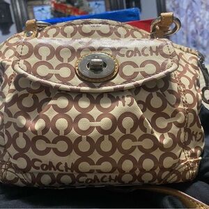 Coach vintage optic art coated bag